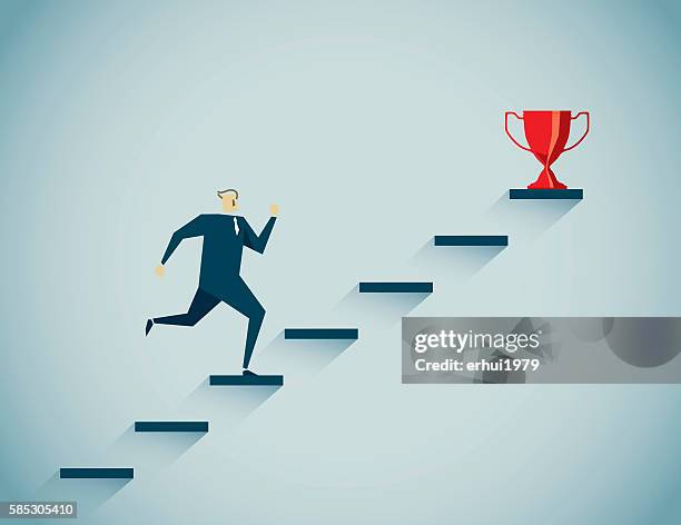 winners - step ladder stock illustrations