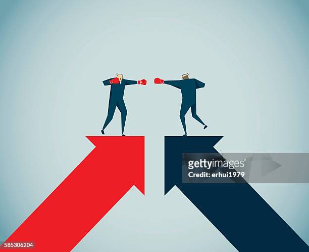 boxing - business conflict stock illustrations