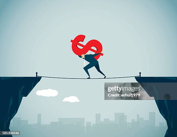 wealth - money stress stock illustrations