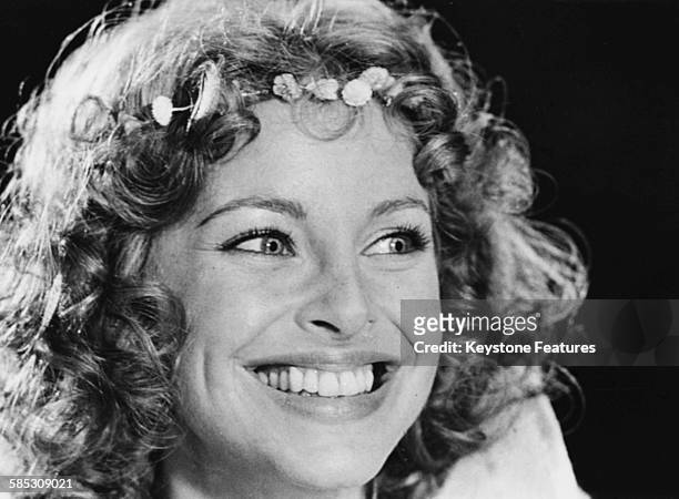 Portrait of actress Sydne Rome as she appears in the film 'Embraces and Other Things', 1975.
