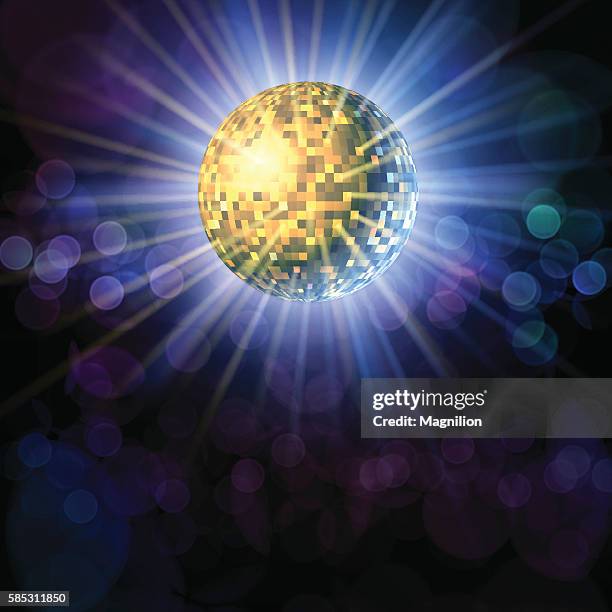 ilustrações, clipart, desenhos animados e ícones de bola de discoteca - globo espelhado