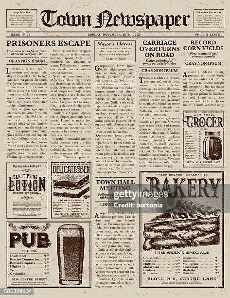 567 Vintage Newspaper High Res Vector Graphics - Getty Images
