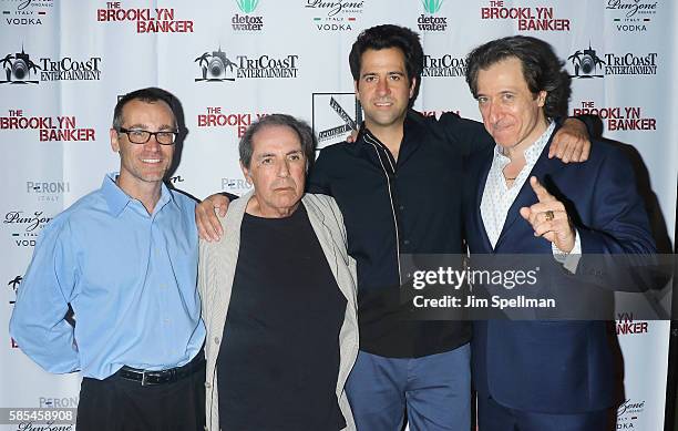Writer Michael Ricigliano, actors David Proval, Troy Garity and actor/director Federico Castelluccio attend the "The Brooklyn Banker" New York...