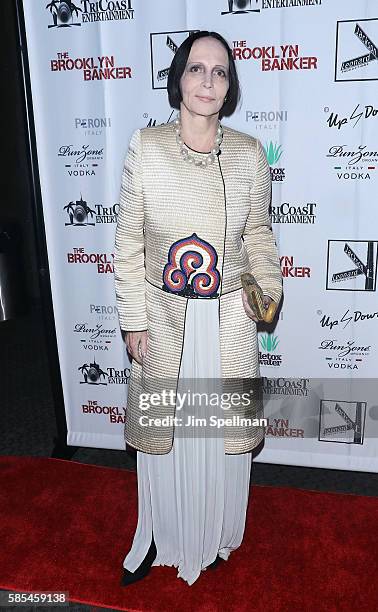 Writer/designer Mary McFadden attends the "The Brooklyn Banker" New York premiere at SVA Theatre on August 2, 2016 in New York City.