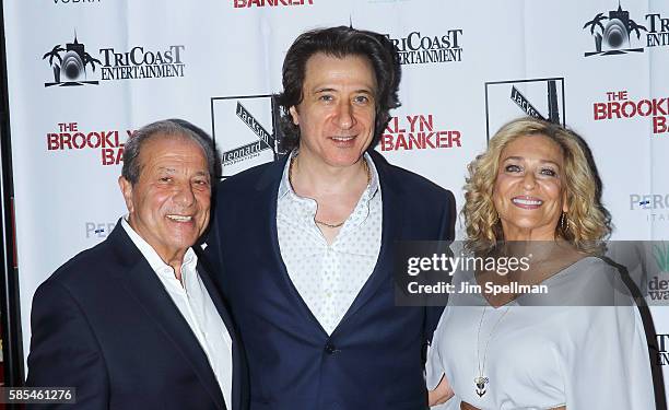 Actor Dan Grimaldi, actor/director Federico Castelluccio and guest attend the "The Brooklyn Banker" New York premiere at SVA Theatre on August 2,...