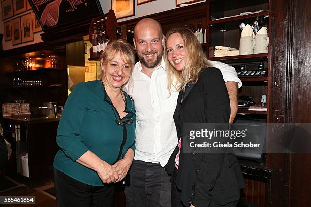 Johanna Bittenbinder, Stephan Zinner and his wife Kristin Zinner during the premiere of the film 'Schweinskopf al dente' after party at restaurant...