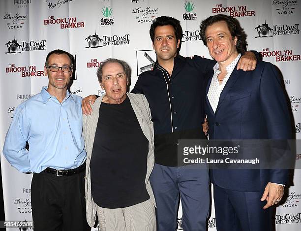 Michael Ricigliano, David Proval, Troy Garity, and Federico Castelluccio attend "The Brooklyn Banker" New York Premiere at SVA Theatre on August 2,...