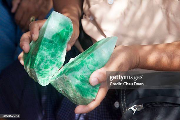 Workers at jade market.