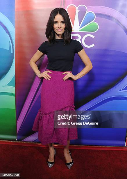 Actress Abigail Spencer arrives at the 2016 Summer TCA Tour - NBCUniversal Press Tour Day 1 at The Beverly Hilton Hotel on August 2, 2016 in Beverly...