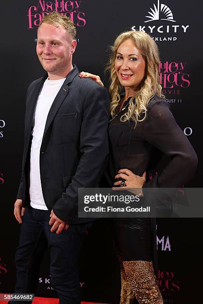 Dancer Candy Lane and Ben Lane arrive ahead of the Absolutely Fabulous: The Movie NZ premiere at Sky City on August 3, 2016 in Auckland, New Zealand.