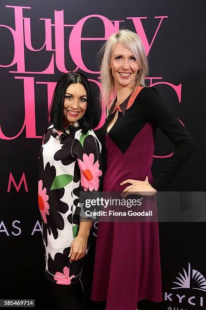 Fiona McLeod and Nicola Haskell arrive ahead of the Absolutely Fabulous: The Movie NZ premiere at Sky City on August 3, 2016 in Auckland, New Zealand.