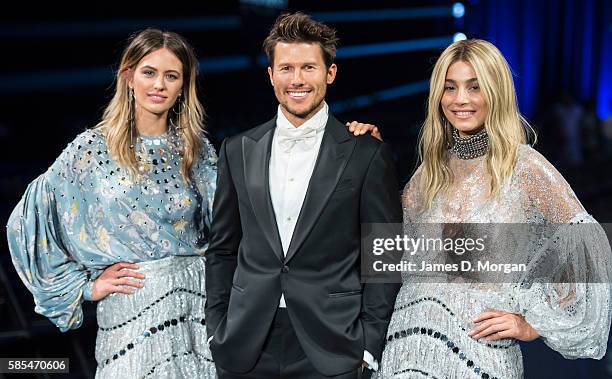 Ambassadors for David Jones, Jesinta Campbell , Jason Dundas and Jessica Gomes during rehearsals ahead of the David Jones Spring/Summer 2016 Fashion...