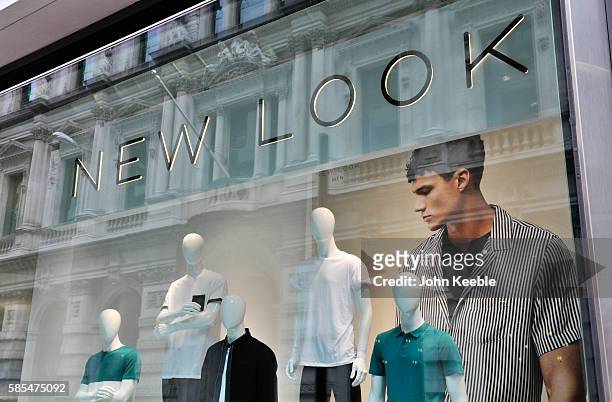 General view of New Look signage and shop front window on July 28, 2016 in London, England.