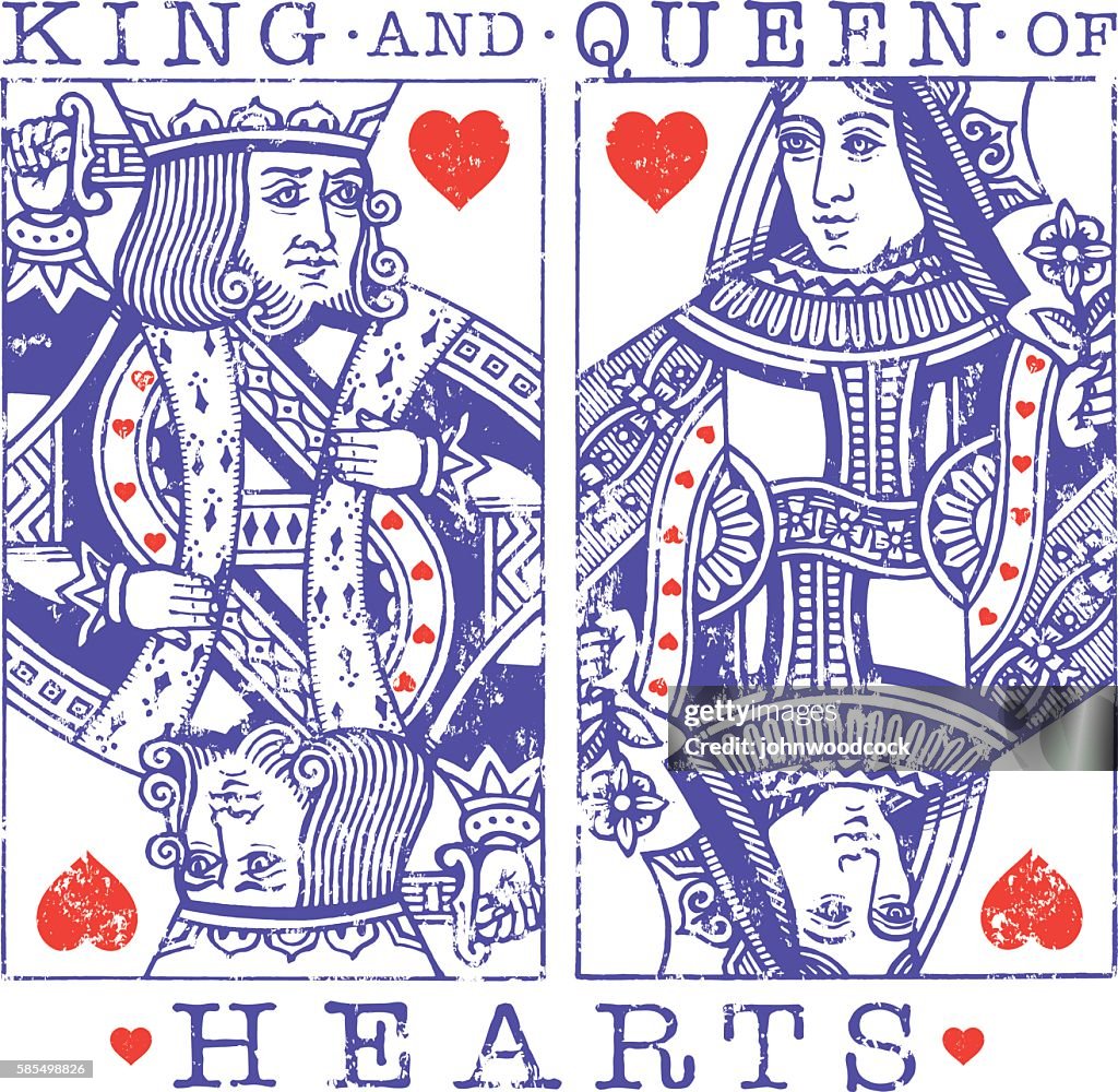 Grunge hearts illustration