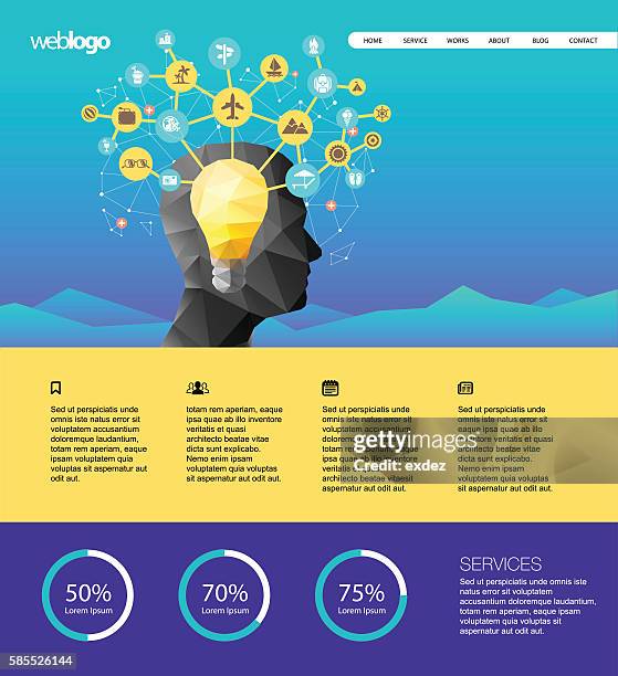 travel guide website - ux map stock illustrations