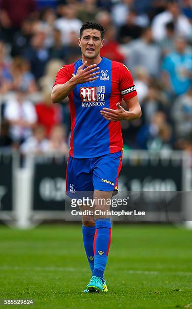 Martin Kelly of Crystal Palace in action during the Pre Season Friendly match between Bromley Town FC and Crystal Palace at Hayes Lane on August 2,...