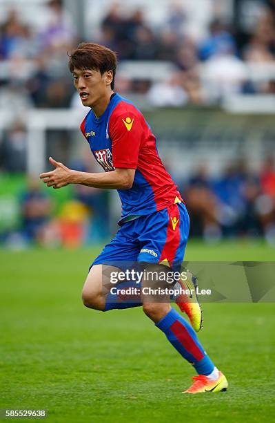 Lee Chung-Yong of Crystal Palace in action during the Pre Season Friendly match between Bromley Town FC and Crystal Palace at Hayes Lane on August 2,...