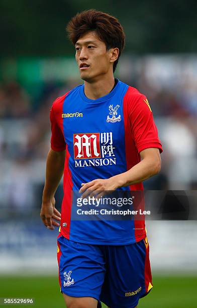 Lee Chung-Yong of Crystal Palace in action during the Pre Season Friendly match between Bromley Town FC and Crystal Palace at Hayes Lane on August 2,...