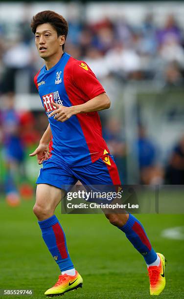 Lee Chung-Yong of Crystal Palace in action during the Pre Season Friendly match between Bromley Town FC and Crystal Palace at Hayes Lane on August 2,...