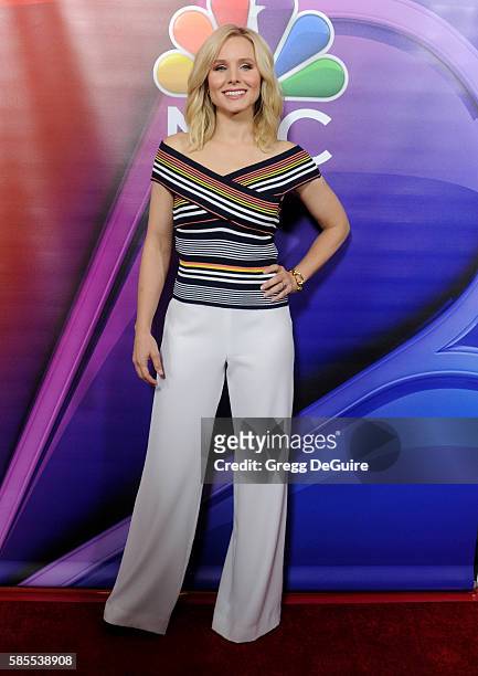 Actress Kristen Bell arrives at the 2016 Summer TCA Tour - NBCUniversal Press Tour Day 1 at The Beverly Hilton Hotel on August 2, 2016 in Beverly...