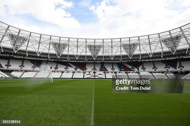 General view the London Stadium, new home to West Ham United FC in Queen Elizabeth Olympic Park on August 3, 2016 in London, England.