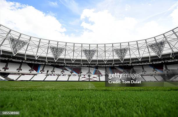 General view the London Stadium, new home to West Ham United FC in Queen Elizabeth Olympic Park on August 3, 2016 in London, England.