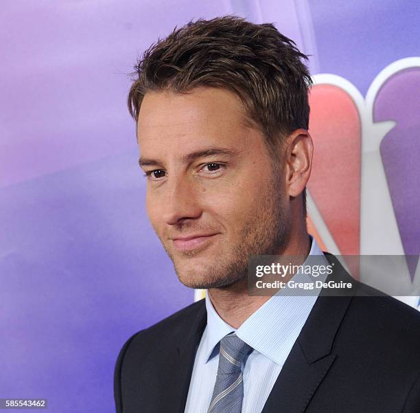 Actor Justin Hartley arrives at the 2016 Summer TCA Tour - NBCUniversal Press Tour Day 1 at The Beverly Hilton Hotel on August 2, 2016 in Beverly...