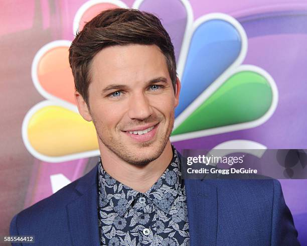 Actor Matt Lanter arrives at the 2016 Summer TCA Tour - NBCUniversal Press Tour Day 1 at The Beverly Hilton Hotel on August 2, 2016 in Beverly Hills,...