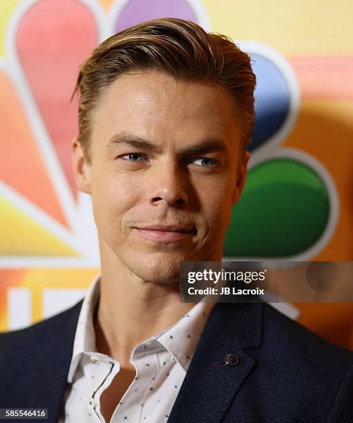 Derek Hough attends the 2016 Summer TCA Tour - NBCUniversal Press Tour on August 2, 2016 in Beverly Hills, California.