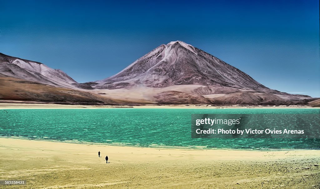 Volcan Licancabur and Laguna Verde