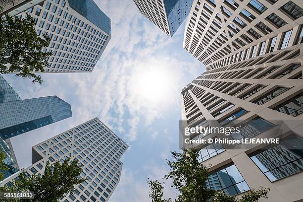 modern buildings against sun - estate agency stock pictures, royalty-free photos & images