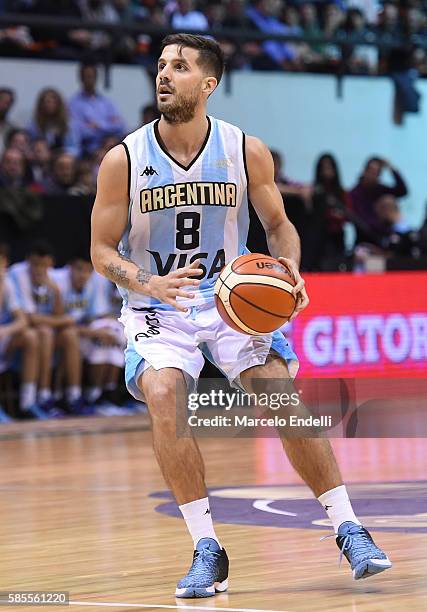 Nicolas Laprovittola of Argentina in action during a match between Argentina and Francia as part of Super 4 at Orfeo Superdomo on August 01, 2016 in...
