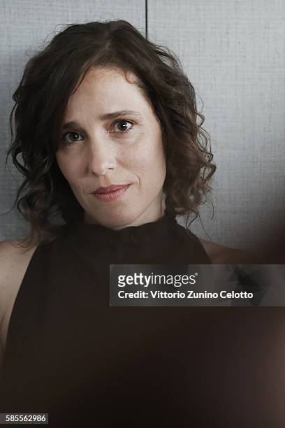 Actress Angeliki Papoulia poses during the 69th Locarno Film Festival on August 3, 2016 in Locarno, Switzerland.