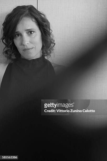 Actress Angeliki Papoulia poses during the 69th Locarno Film Festival on August 3, 2016 in Locarno, Switzerland.