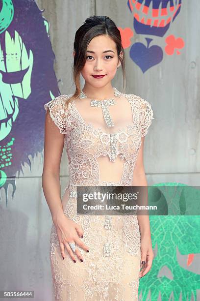 Actress Karen Fukuhara attends the European Premiere of "Suicide Squad" at Odeon Leicester Square on August 3, 2016 in London, England.