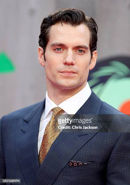 Henry Cavill attends the European Premiere of "Suicide Squad" at the Odeon Leicester Square on August 3, 2016 in London, England.