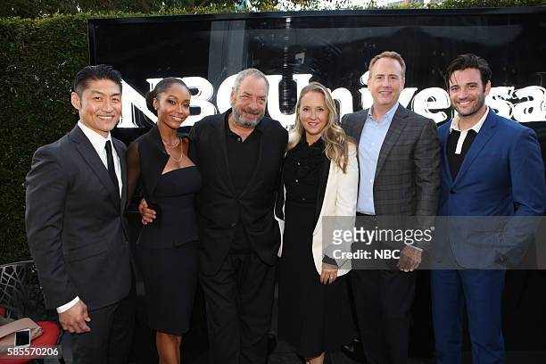 NBCUniversal Summer Press Tour, August 2, 2016 -- Party at BOA Steakhouse -- Pictured: ?Chicago Med?, Brian Tee, Yaya DeCosta, Dick Wolf, Executive...