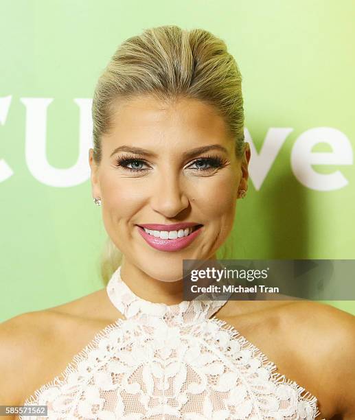 Melanie Collins arrives at the 2016 Summer TCA Tour - NBCUniversal press tour day 2 held at The Beverly Hilton Hotel on August 3, 2016 in Beverly...