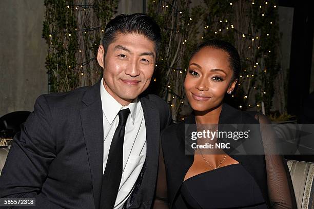 NBCUniversal Summer Press Tour, August 2, 2016 -- Party at BOA Steakhouse -- Pictured: Brian Tee, Yaya DeCosta, "Chicago Med" --