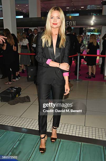 Laura Whitmore attends the European Premiere of "Suicide Squad" at Odeon Leicester Square on August 3, 2016 in London, England.