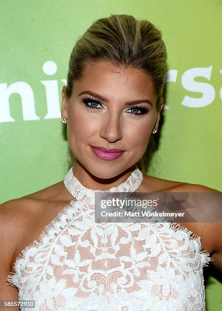 Television Personality Melanie Collins attends the NBCUniversal press day 2 during the 2016 Summer TCA Tour at The Beverly Hilton Hotel on August 3,...