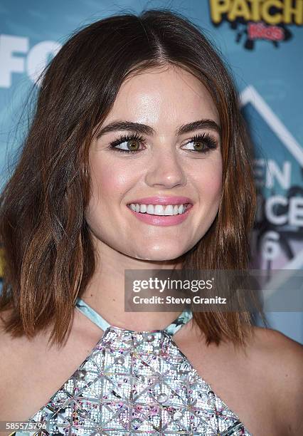 Lucy Hale poses at the Teen Choice Awards 2016 at The Forum on July 31, 2016 in Inglewood, California.