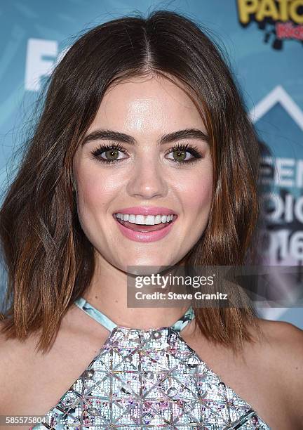 Lucy Hale poses at the Teen Choice Awards 2016 at The Forum on July 31, 2016 in Inglewood, California.