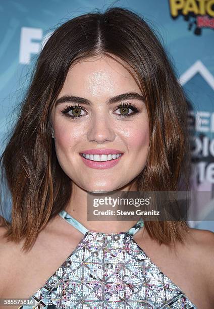 Lucy Hale poses at the Teen Choice Awards 2016 at The Forum on July 31, 2016 in Inglewood, California.