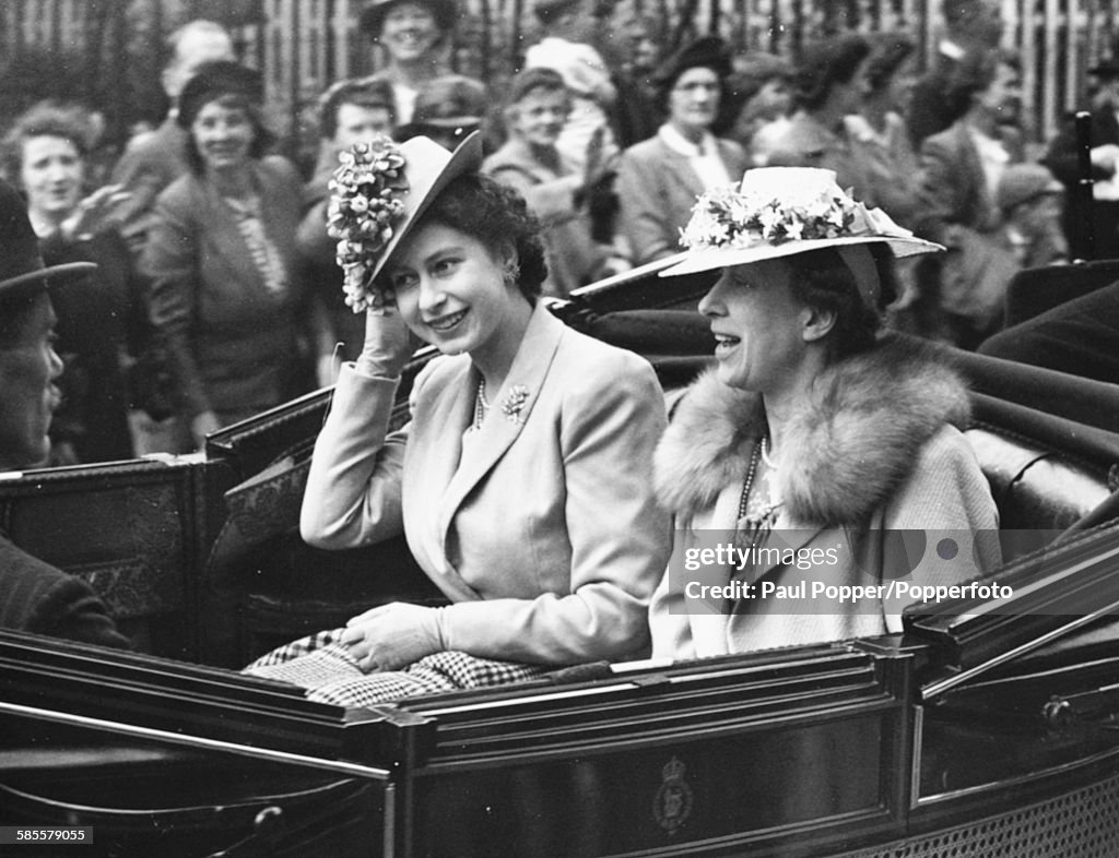 Princesses Elizabeth And Mary Attend Ascot