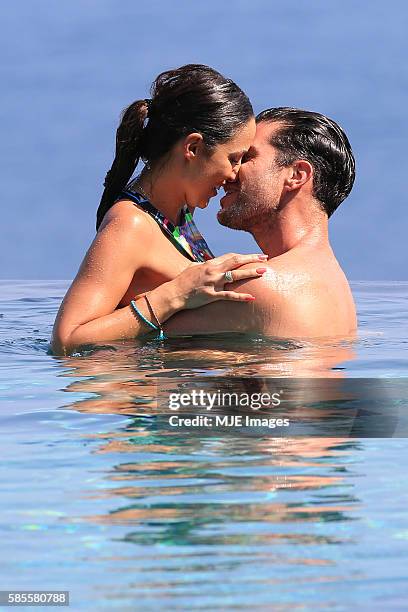 Bachelor Sam Wood and Snezana Markoski are seen on October 26, 2015 in Bali, Indonesia.