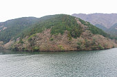 Landscape of Ashi Lake at Hagone in Japan.