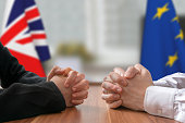 Negotiation - Great Britain and European Union (Brexit). Statesman, politicians.