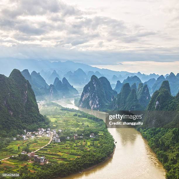 china guilin messire mountain scenery - guilin stock pictures, royalty-free photos & images