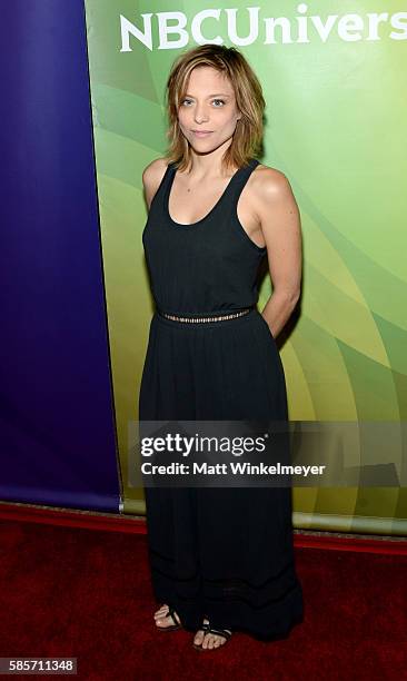 Actress Lizzie Brochere attends the NBCUniversal press day 2 during the 2016 Summer TCA Tour at The Beverly Hilton Hotel on August 3, 2016 in Beverly...